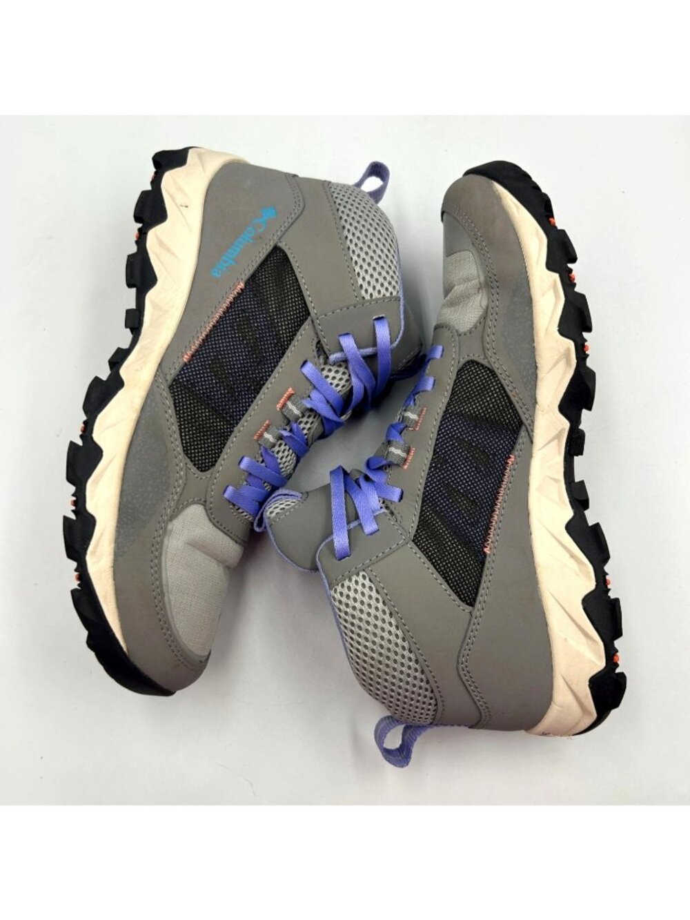 Columbia Women's Gray Purple Mesh Flow Centre All-Terrain Hiking Boots Sz 9 3531 - Picture 6 of 16